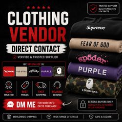 Trusted Streetwear supplier/vendor