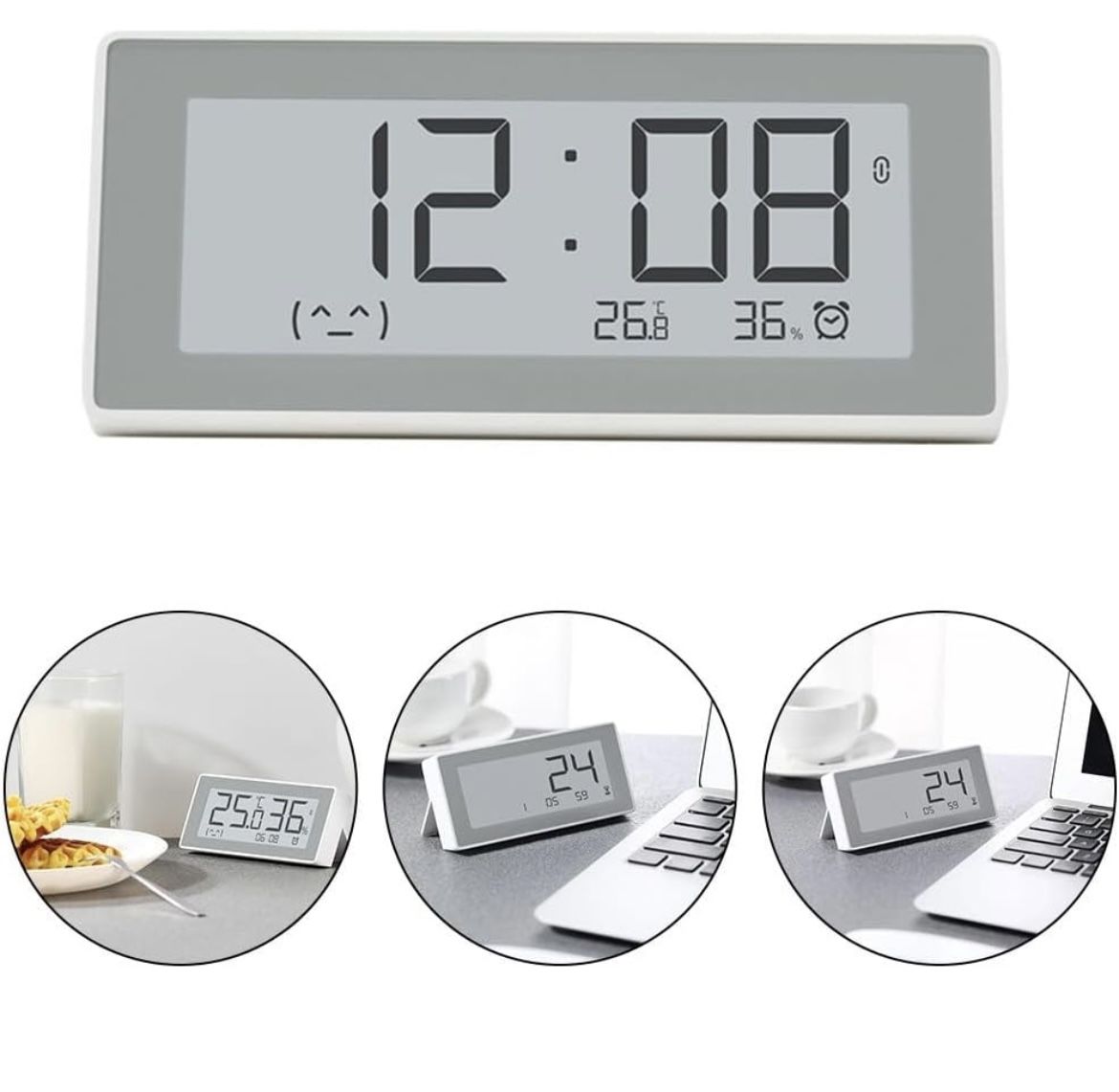 Temperature Humidity Meter E-Ink Screen Smart Clock