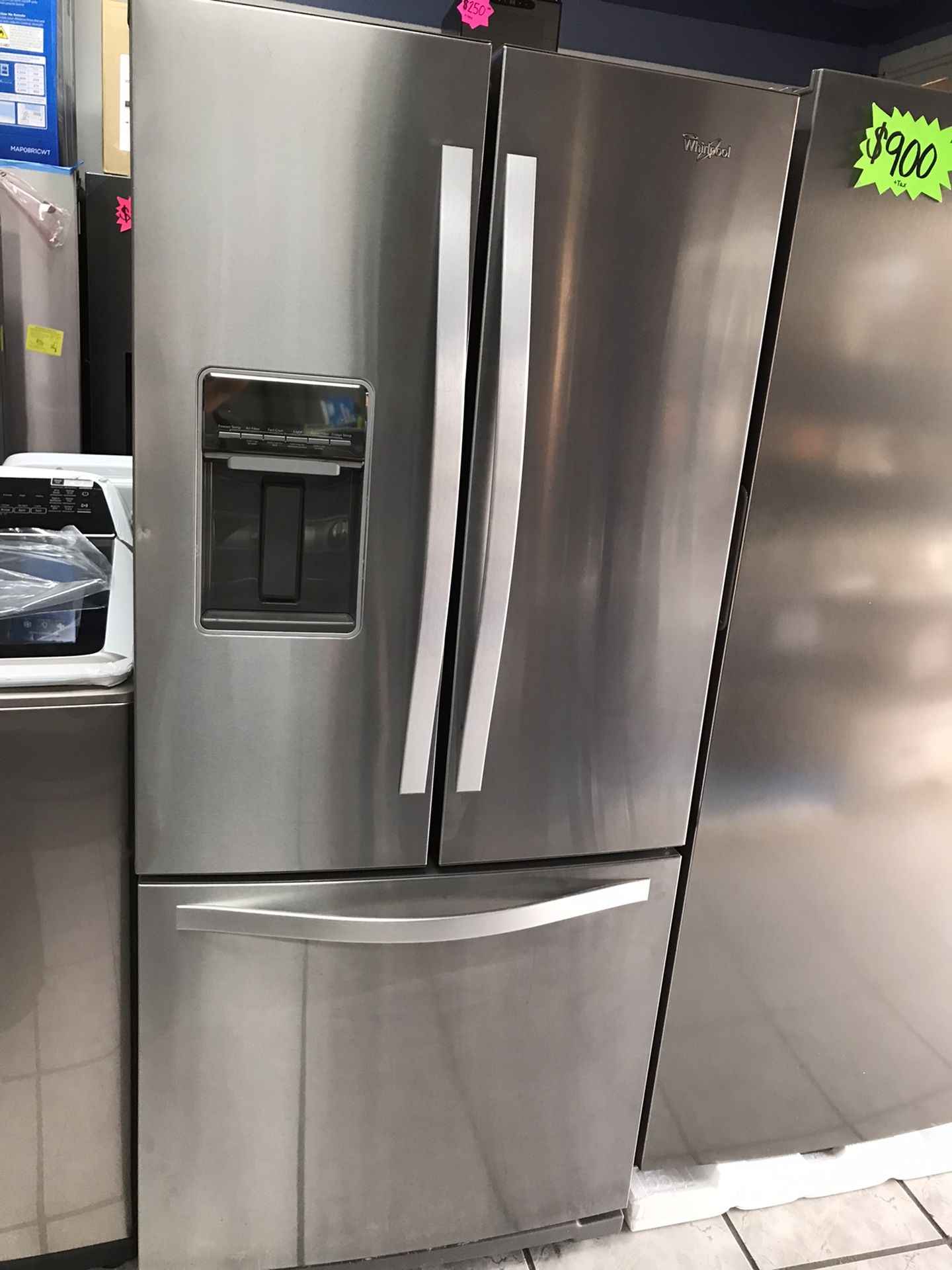 WHIRLPOOL FRENCH DOOR STAINLESS STEEL REFRIGERATOR 30’ Inches Width 