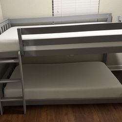 Twin Bunk Bed with Ladder + Slide