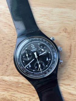 Swatch Swiss Chronograph Black Watch