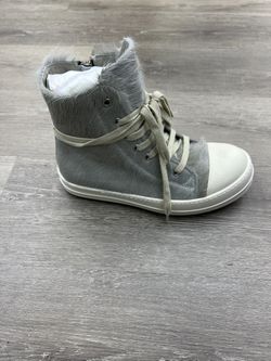 Rick Owens Ramones High-Top Sneakers Grey