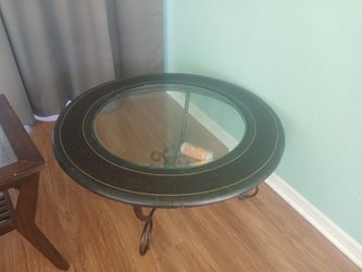Glass Top Round Table 