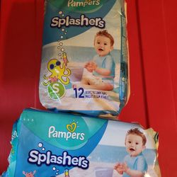 Two Packs Pampers Splashes Size Small