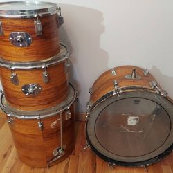 Vintage Rogers Holiday 4 Piece Mahogany Drum Set