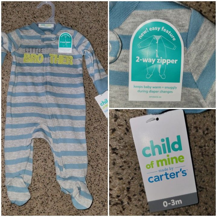 #NEW SLEEP AND PLAY, CARTERS 0 - 3 MONTHS