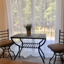 Beautiful Slate High Table - 2 Chairs