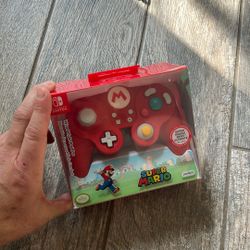 Nintendo Switch Super Mario Wired Fight Pad Pro Red Mario Version