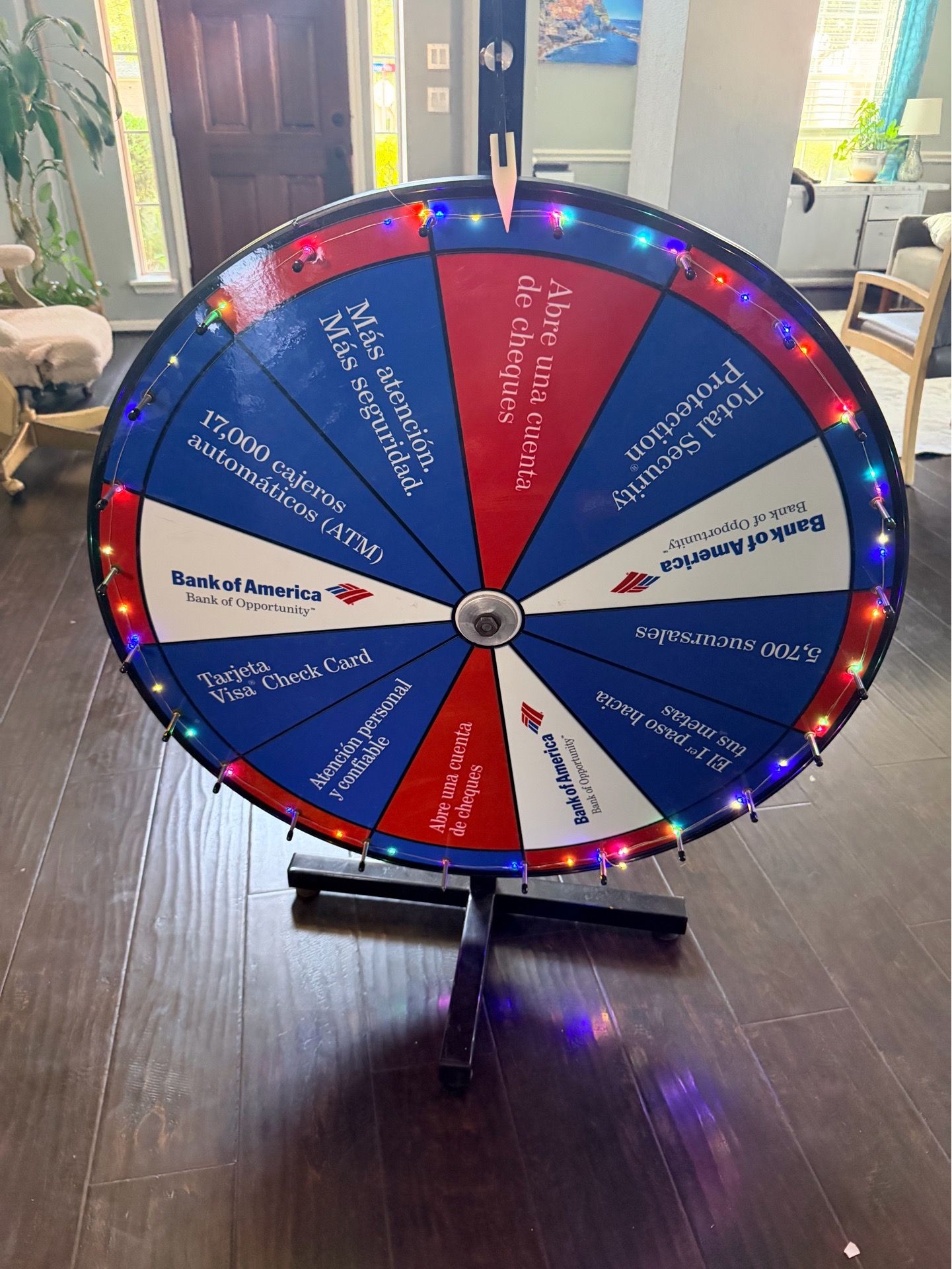 Large LED Prize Wheel + Travel Case