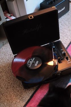 Retrolife Vinyl Record Player with Speakers, Bluetooth Vinyl Player $30