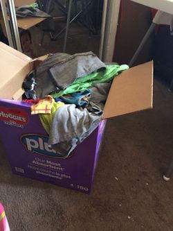 Kids box of clothes
