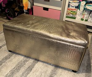 Gold ottoman storage