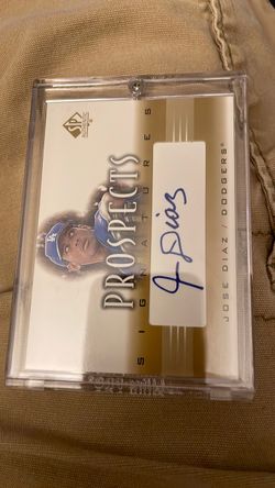 Jose Diaz Dodgers SP Authentic Prospects Signatures Auto Card