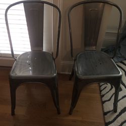 Bistro Chairs (2) 34 T X 17 XW X 14.5 Deep