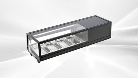 Black Refrigerated Display Case sushi refrigerator NSF CS-42A