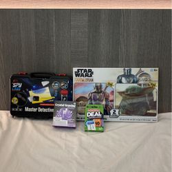 (New) Master Detectives Kit, Crystal  Growing , Monopoly Deal Game And Star Wars/ 2 Puzzle Of 500.