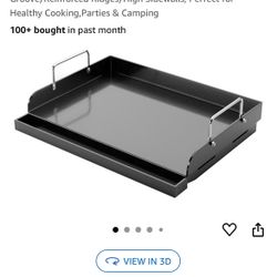 17x13 NANO  CERAMIC NON STICK GRIDDLE W GREASE GROOVE -REINFOCED RIDGES HIGH SIDE WALL Plancha Comal