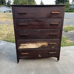 Antique Dresser Project On Rolling Casters
