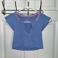 Blue Crop Top