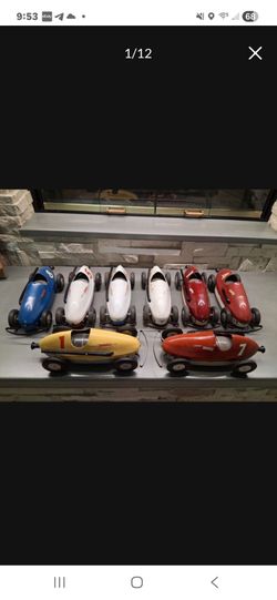 L@@K!- VINTAGE 1940'S LOT OF EIGHT ( x8 ) "WOODETTE TORNADO AIR DRIVEN RACERS". SUPER RARE BUNDLE!!...asking 1400.00 FIRM!