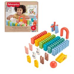 Fisher-Price Wood Preschool Game Domino Run Playset