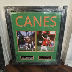 Miami Hurricanes Heisman Trophy Winners Double Matted 20“ X 24“ Frame  $ 50.00
