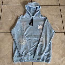 Amiri Baby Blue Rhinestone Men’s Hoodie