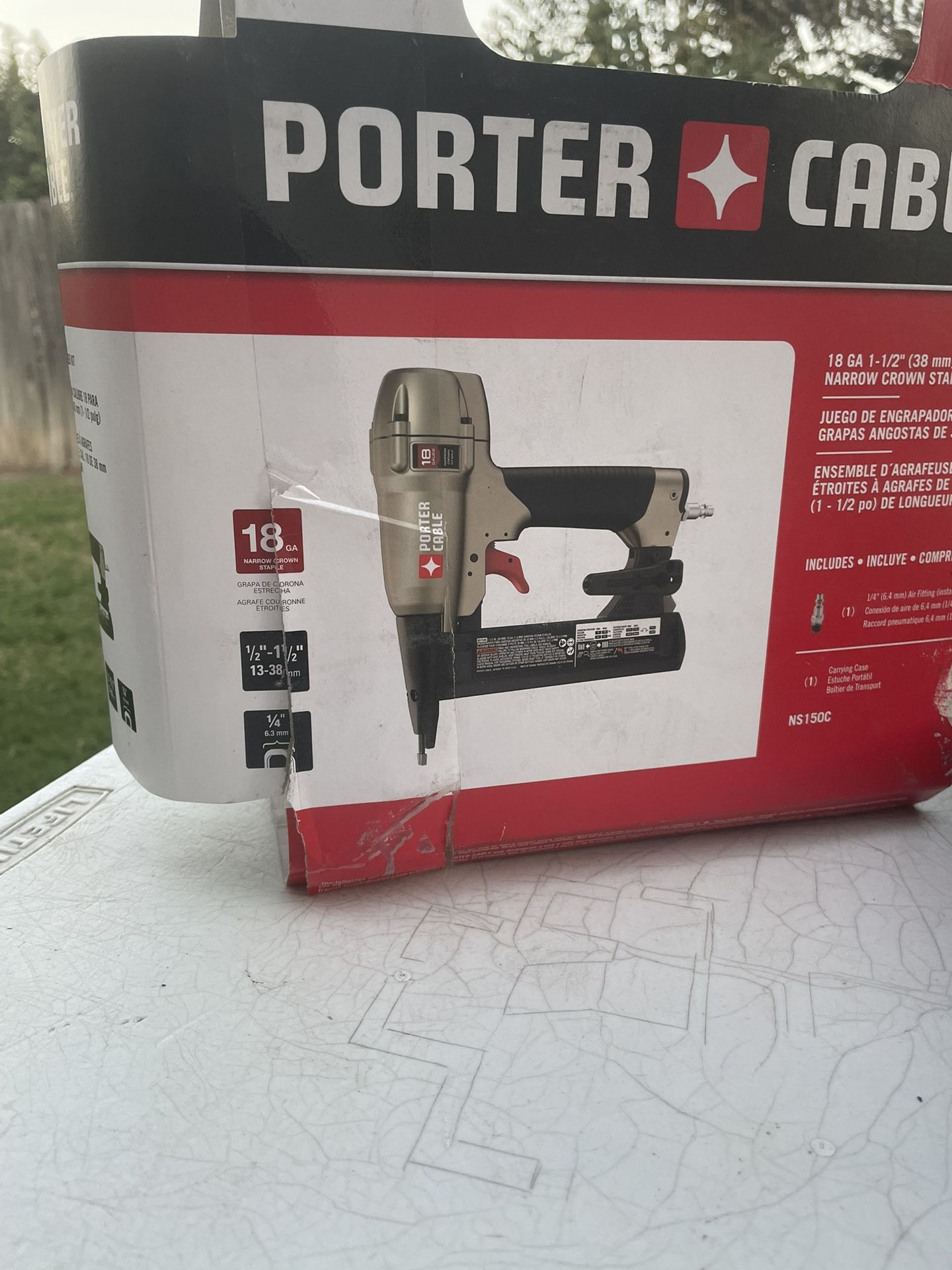 Porter Cable Pneumatic 18ga Narrow Crown Stapler 