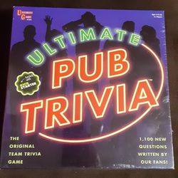 New Sealed Ultimate Pub Trivia Board Game. The Original Team Trivia Game