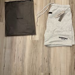 Fear of God Essentials 'Light Oatmeal' Shorts Size XL Worn Once