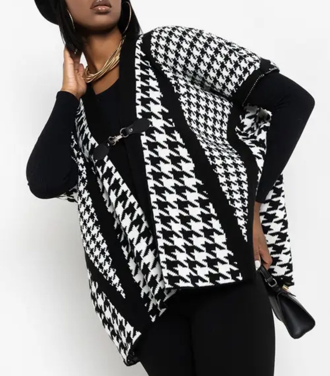 Black And White Shawl Brand New