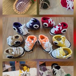 Crochet Baby Sneakers 