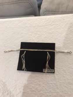 925 sterling silver earrings and bracelet