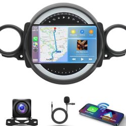 Car Stereo for BMW Mini Cooper R56 2007-2014, 9 Inch HD Touchscreen 2G+32G Android 13 Double Din Car Audio Receiver w/Wireless Carplay and Android Aut