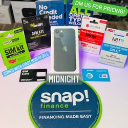 iPhone 13 128gb Midnight (Factory Unlocked) ^BUNDLE^ -First Month Bill Free- **BRAND NEW**