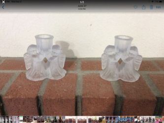 A Set of two Angels Candle Holders