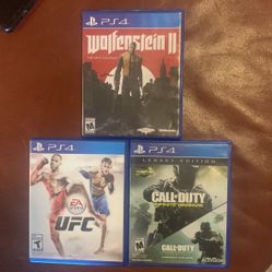 PS4 Call Of Duty-UFC - Wolfenstein 