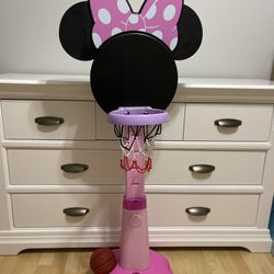 Minnie Mouse Kids Basketball Court Hoop Pink Girls