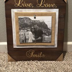 Kirklands Wooden Plank Picture Frame 