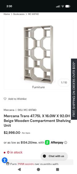 Mercana Traro Shelving Unit NEW IN BOX SEALED!!