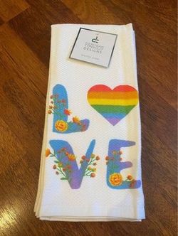 Brand New 2 Pack Love Kitchen Towels - Deborah Connolly Designs