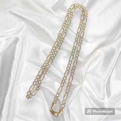 14k Yellow Gold Figaro Link Chain 16.6g 25in Long