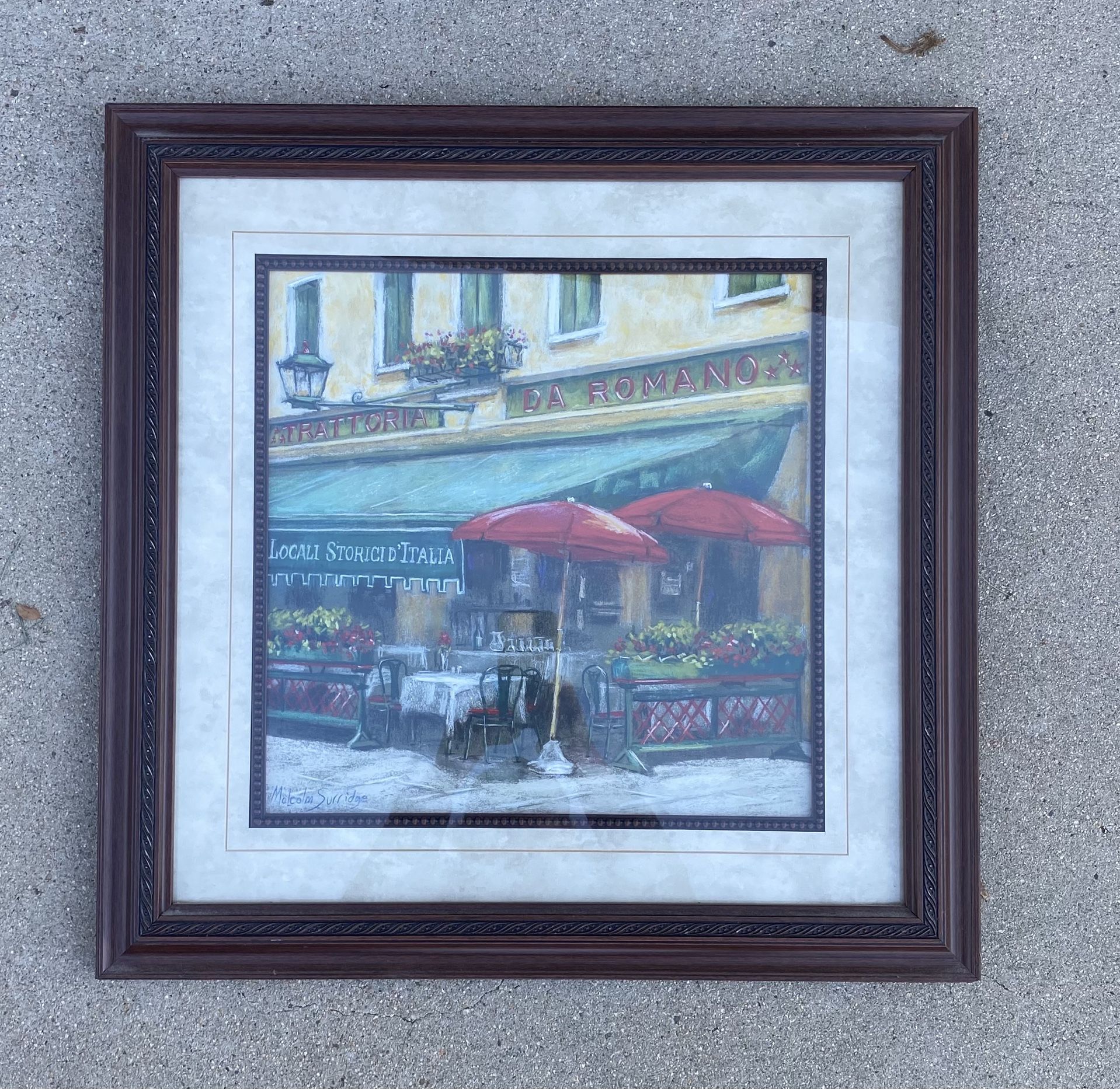 Italian Cafe Picture With Frame By Malcom Surridge