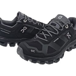 ON Cloudventure Waterproof 2 in Magnet Black  Pre-Loved No Box Magnet Black  Size 7.5  Weight: 270g The supportive, feel-good running shoe Helion™ sup