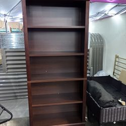 New 68.4"x30.7"x12.8" Oak Or Cherry Wooden 5 Tier Bookcase Book Shelves