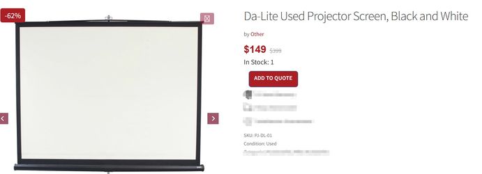 Da-Lite Used Projector Screen