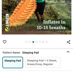 Inflatable Sleeping Pad, Hiking, Backpacking Air Mattress 