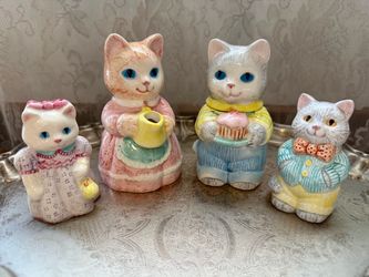 Avon County Purr-Fection Cat Collection Creamer Sugar & Salt Pepper Set