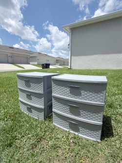 2 large gray Sterilite storage organizers for sale