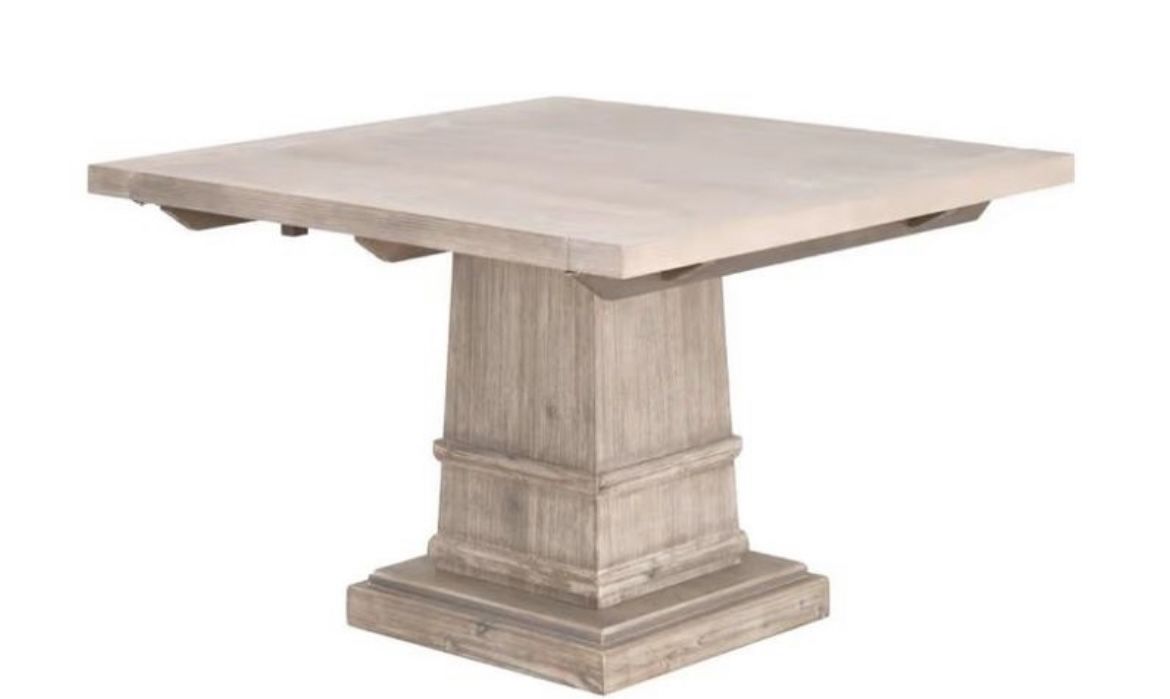 Essentials for Living Traditions Natural Gray 44-64'' Wide Rectangular Square Dining Table